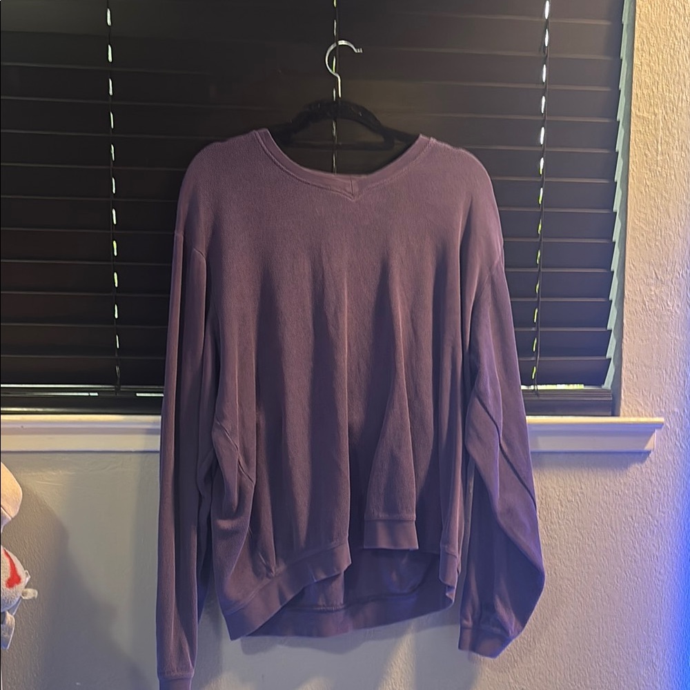 Purple V-Neck Sweater